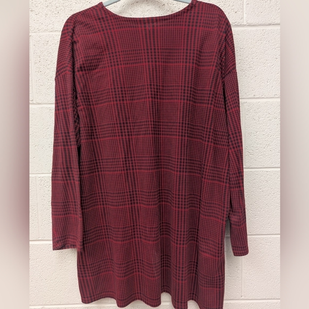 J. Jill size XL black and red plaid tunic - Picture 2 of 11
